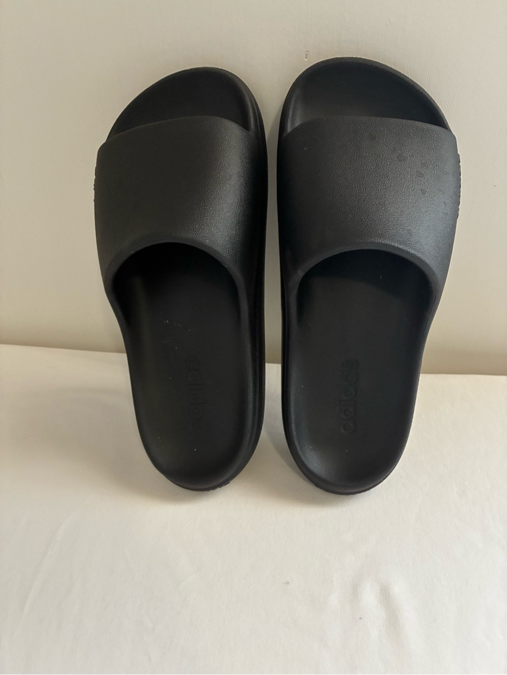 Womens Black Adidas Slides